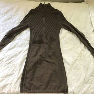 ATHLETA Oc ribbed half-zip knit dress